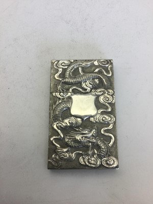 Lot 2362 - A Chinese Export Silver Card Case