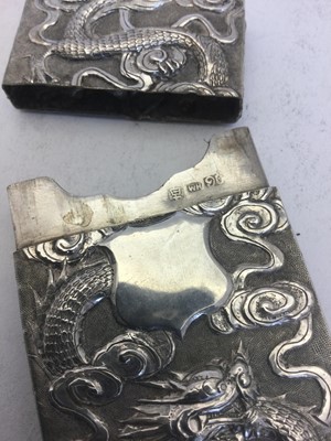 Lot 2362 - A Chinese Export Silver Card Case