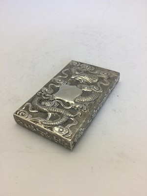 Lot 2362 - A Chinese Export Silver Card Case