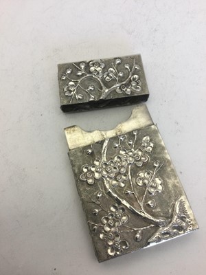 Lot 2362 - A Chinese Export Silver Card Case