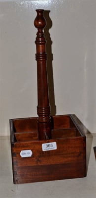 Lot 368 - A mahogany bottle carrier