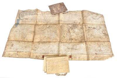 Lot 294 - Indentures Four early manuscript indentures,...