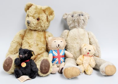 Lot 288 - Circa 1940's Yellow Plush Jointed Teddy Bear,...