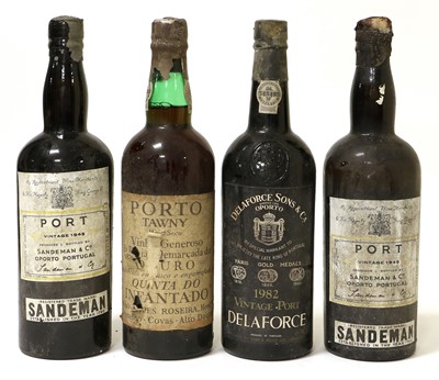 Lot 3207 - Sandeman 1945 Vintage Port (two bottles),...