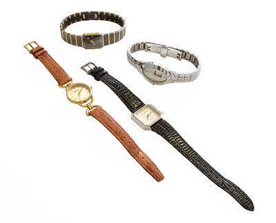 Lot 1019 - Four Lady's Wristwatches, signed Gucci, Louis...