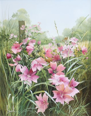 Lot 1003 - Mary Dipnall (b.1936) "Rose Mallow" Signed,...