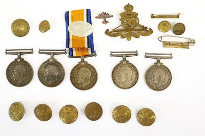 Lot 10 - Five Single British War Medals, awarded to :-...
