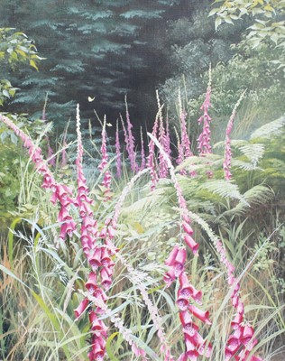 Lot 1002 - Mary Dipnall (b.1936) "Foxgloves and...