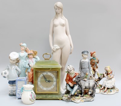 Lot 203 - A Large Lladro Figure of a Nude Maiden, two...