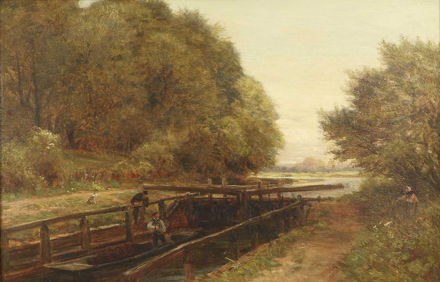 Lot 383 - Charles Thomas Burt (1823-1902) The Lock Gate...