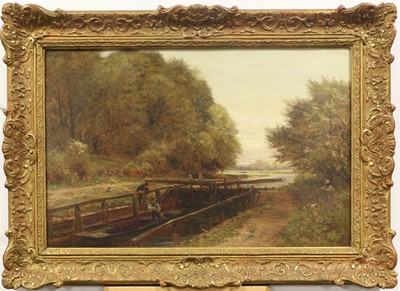 Lot 383 - Charles Thomas Burt (1823-1902) The Lock Gate...