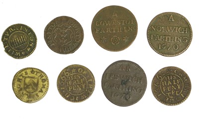 Lot 353 - East Anglian Tokens 17th Century, 8 tokens...