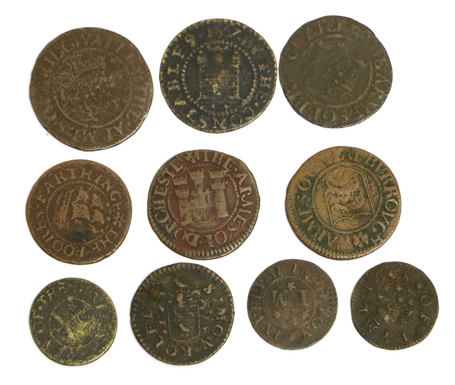 Lot 354 - West Country Tokens 17th Century, 10 tokens...