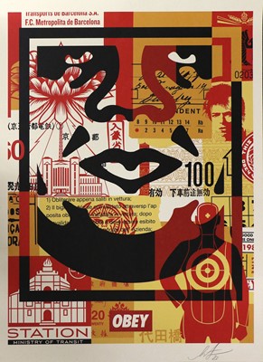 Lot 1422 - Shepard Fairey (b.1970) American "Obey 3 Face...