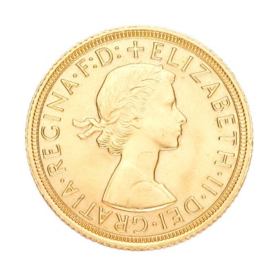 Lot 265 - Elizabeth II, Sovereign 1964; obv. Gillick...