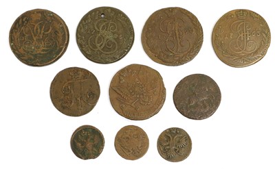 Lot 331 - Assortment of Russian 18th Century Copper...