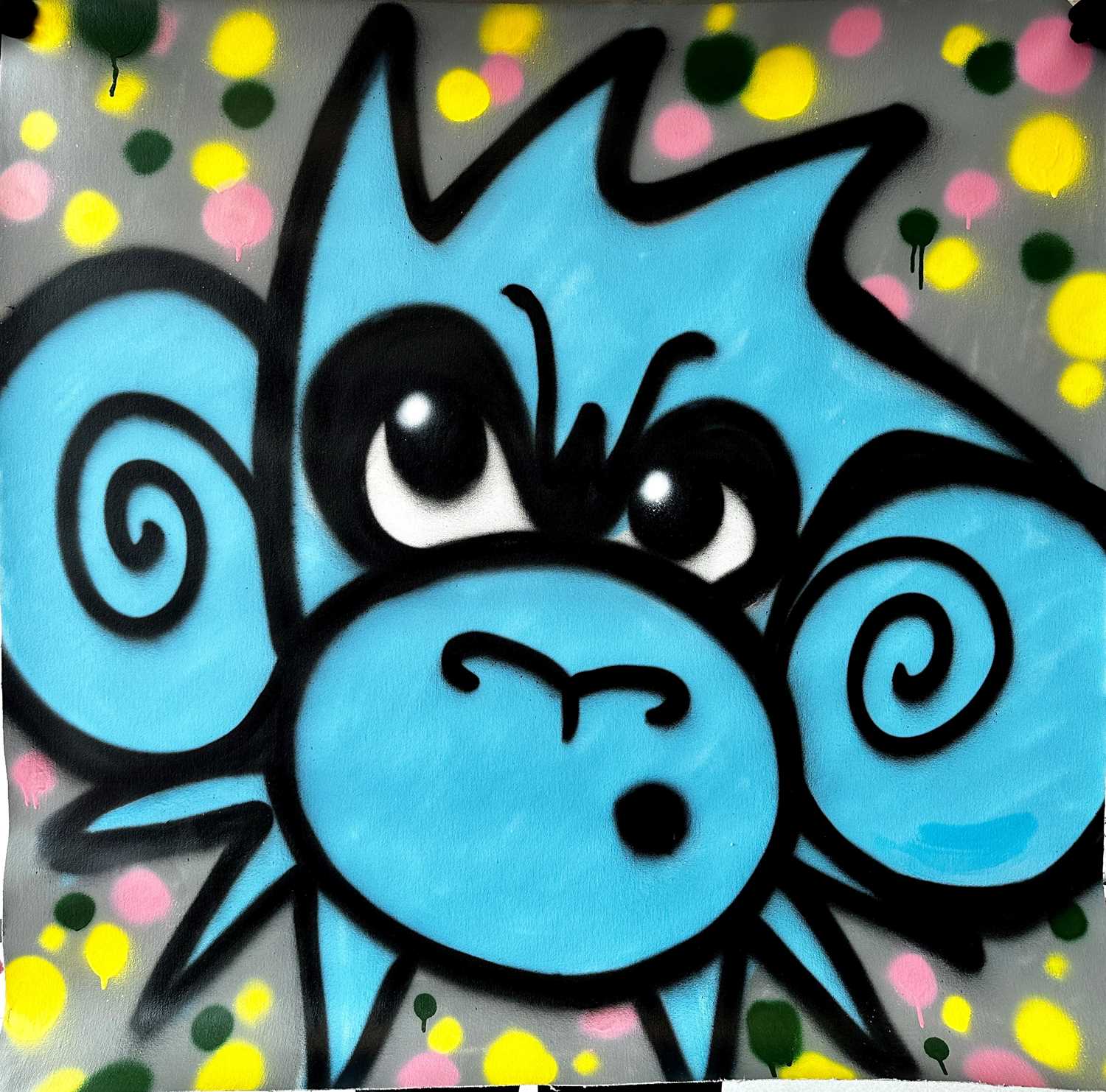 Lot 14 - Mighty Mo (Contemporary) Untitled Spray paint...