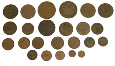 Lot 332 - Collection of Russian 19th Century Copper...