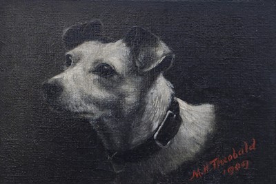 Lot 1404 - M. H. Theobald Head Study of a Terrier Signed...