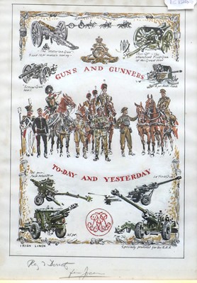 Lot 1400 - Joan Wanklyn - Design for the Royal Artillery...