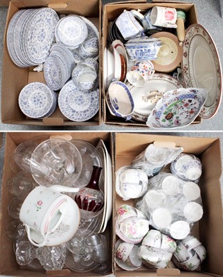 Lot 228 - Four Boxes of Assorted Ceramics and Glass,...