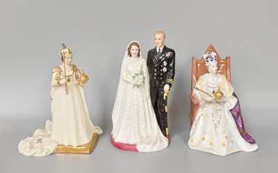 Lot 172 - Three Royal Doulton Figures - H.M. Queen...