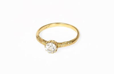 Lot 1054 - A Diamond Solitaire Ring, the old cut diamond...