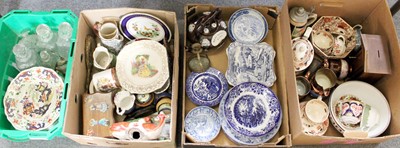 Lot 314 - Four Boxes of 19th century and later Ceramics...