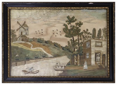 Lot 147 - A Silkwork Picture, late 18th/early 19th...