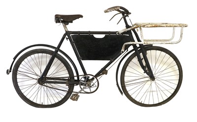 Lot 655 - A Black and White-Painted Butchers Bike, with...