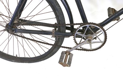 Lot 655 - A Black and White-Painted Butchers Bike, with...