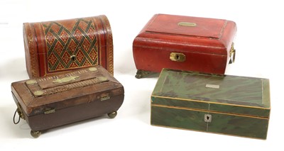 Lot 173 - An Asprey’s Leather-Bound Stationery Casket,...