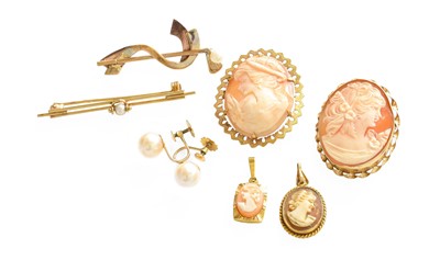 Lot 1045 - A Quantity of Jewellery, including two 9 carat...