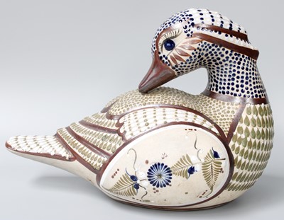 Lot 275 - A 20th-century Pottery Model of a Mexican Duck,...