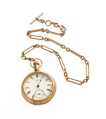 Lot 1042 - A Gold Plated Waltham Pocket Watch, and a 9...