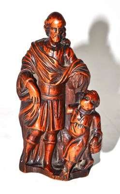 Lot 263 - A North European Carved Fruitwood Figure Group of Abraham and Isaac, in Renaissance style, both...