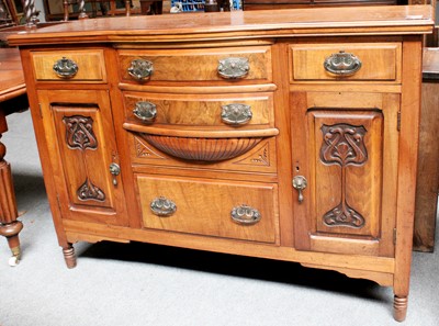 Lot 1190 - A Late Victorian Walnut Sideboard, 136cm by...