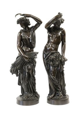 Lot 420 - French School (19th century): A Pair of Bronze...