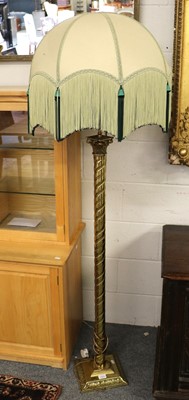 Lot 1323 - An early 20th-century Brass Standard Lamp,...