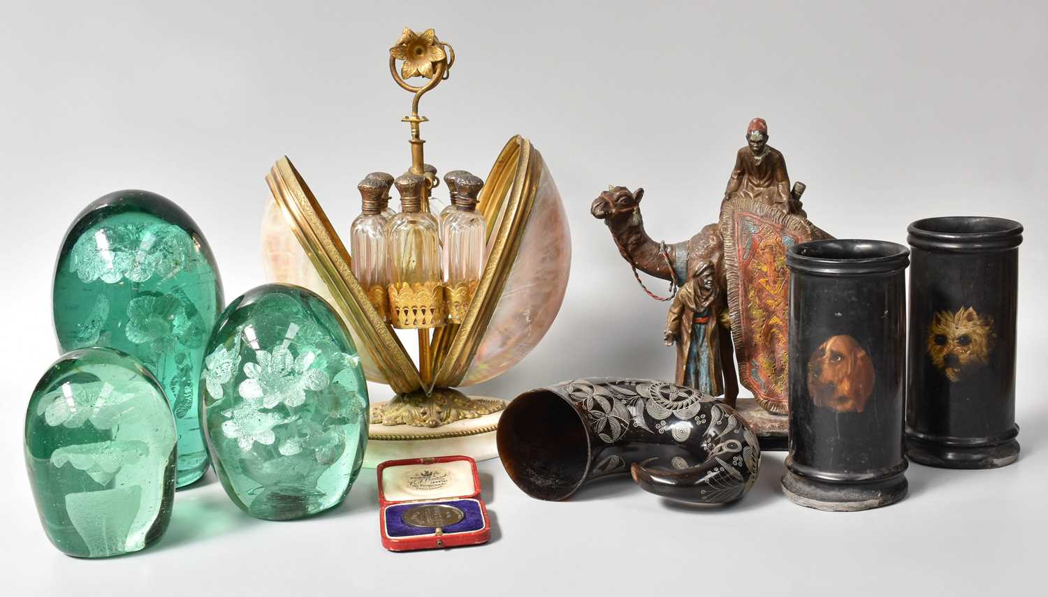 Lot 212 Three Victorian Sunderland Glass Dumps,