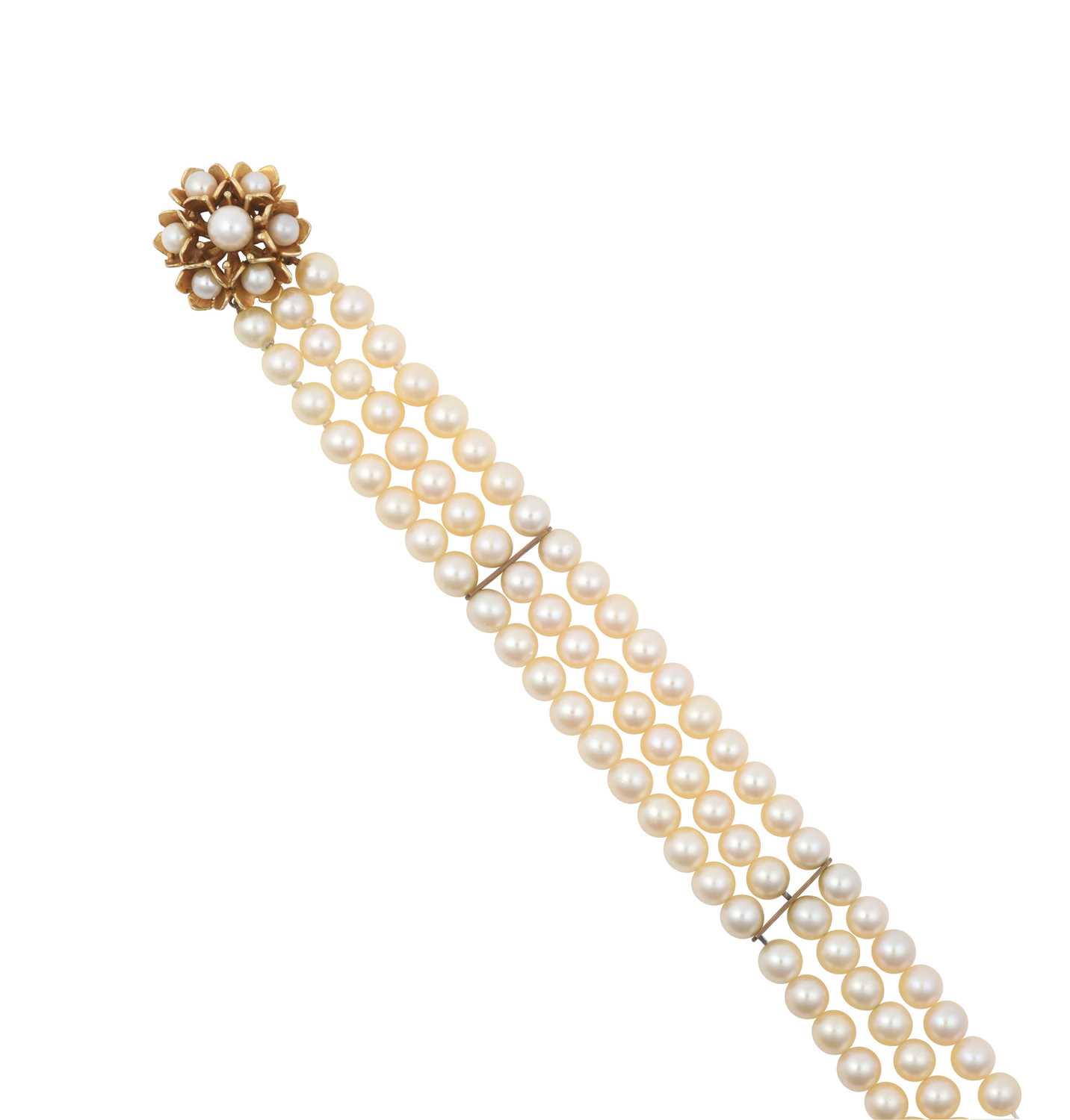 Cultured Pearl 4 Row Gold Bracelet | Plaza Jewellery English Vintage  Antique Unique Jewellery
