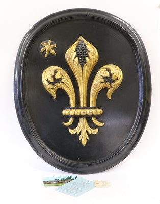 Lot 195 - Of Royal Interest: A Gilt and Ebonised Wall...