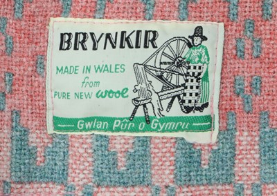 Lot 2017 - Large Brynkir Welsh Wool Blanket, in pink,...