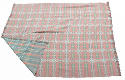 Lot 2017 - Large Brynkir Welsh Wool Blanket, in pink,...