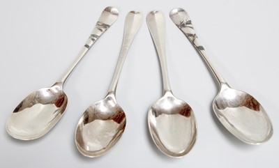 Lot 27 - Four George I or George II Silver Table-Spoons,...