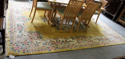 Lot 1208 - Chinese Carpet of Savonnerie Design, the lemon...