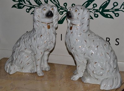 Lot 459 - Pair of large Staffordshire dogs