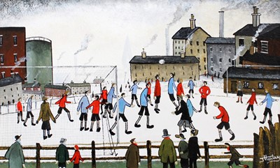 Lot 1335 - John Hanley (b.1947) Football match reds v's...