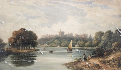 Lot 1346 - John Varley (1778-1842) Windsor Castle Signed...