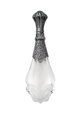 Lot 2356 - A French Silver-Gilt Mounted Glass Scent-Bottle